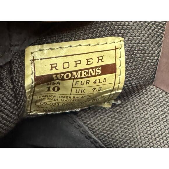 Roper NEW Dusty Tooled Ankle Snip Short Cowboy Boots Women’s Size 10 Brown - Picture 9 of 9